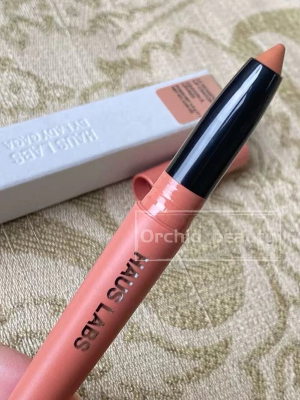 New HAUS LABS Le Monster Crayon Lipstick Lip Liner~Honey Matte~Full Size 1.4 g